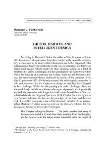 Gilson, Darwin, and Intelligent Design