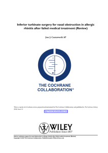 Inferior turbinate surgery for nasal obstruction in allergic rhinitis after