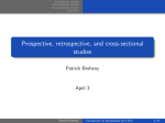 Prospective, retrospective, and cross-sectional studies