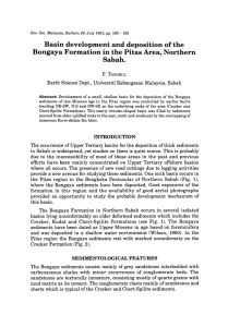 Basin development and deposition of the Bongaya Formation in the