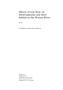 Effects of low flow on dwarf galaxias and their habitat in the Wairau