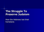 The Struggle To Preserve Judaism