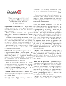 Eigenvalues, eigenvectors, and eigenspaces of linear operators