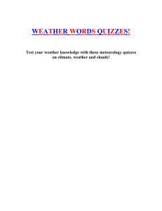 weather words quizzes!