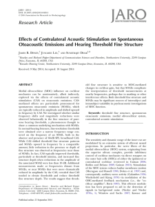 Research Article Effects of Contralateral Acoustic Stimulation on