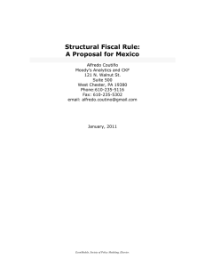 Structural Fiscal Rule: A Proposal for Mexico