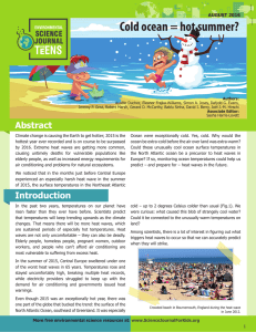 Cold ocean = hot summer? - Science Journal for Kids