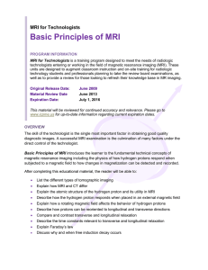 Basic Principles of MRI