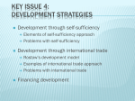 Key Issue 4: Development Strategies