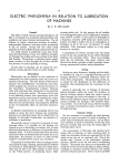 electric phenomena in relation to lubrication .` of machines