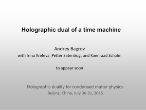 Holographic dual of a time machine