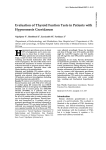 Evaluation of Thyroid Funtion Tests in Patients with Hyperemesis