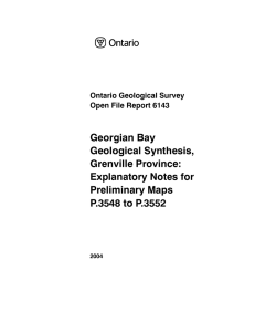 Georgian Bay Geological Synthesis, Grenville Province: Explanatory
