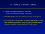 The Variability of IPO Initial Returns