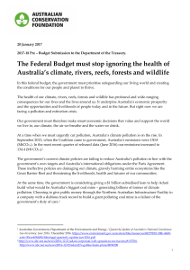 The Federal Budget must stop ignoring the health of Australia`s