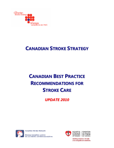 canadian best practice recommendations for stroke care (update