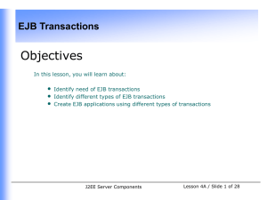 EJB Transactions