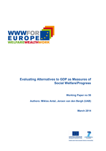 Evaluating Alternatives to GDP as Measures of Social Welfare
