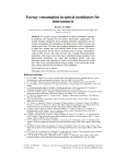 Energy consumption in optical modulators for interconnects