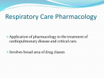 Respiratory Care Pharmacology