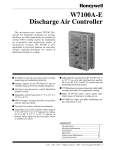 60-2507 - W7100A-E Discharge Air Controller