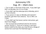 Astronomy 170: Aug. 24 10am class