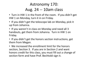 Astronomy 170: Aug. 24 10am class