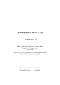 globalization and values