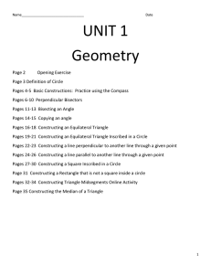 UNIT 1 Geometry Basic Constructions