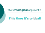 The Ontological argument 2
