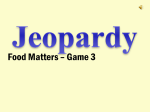Food Jeopardy Game Three