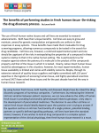 The benefits of performing studies in fresh human tissue -De