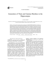 Generation of Theta and Gamma Rhythms in the Hippocampus