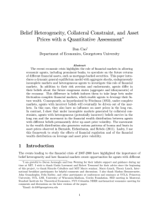 Belief Heterogeneity, Collateral Constraint, and Asset Prices with a
