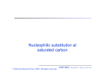 Nucleophilic substitution at saturated carbon