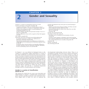 Gender and Sexuality - Blackwell Publishing
