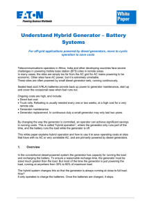 Understand Hybrid Generator - Battery Systems