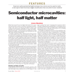 Semiconductor microcavities: half light, half matter