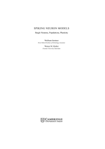 spiking neuron models - Assets - Cambridge