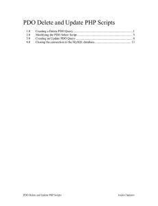 PDO Delete and Update Queries