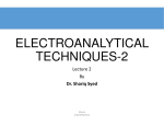 ELECTROANALYTICAL TECHNIQUES