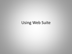 Using Web Suite - Western Reserve Hospital