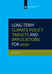 LONG-TERM CLIMATE POLICY TARGETSAND IMPLICATIONS