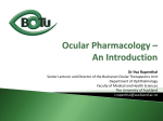 Ocular Pharmacology - Faculty of Medical and Health Sciences