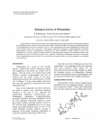 Biological Activity of Withanolides