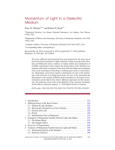 Momentum of Light in a Dielectric Medium