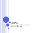 HSP3U Primatology and Human Variation
