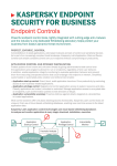 Kaspersky Endpoint Controls Datasheet | Kaspersky Lab