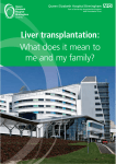 Patient information leaflet: Liver transplantation: what does it mean