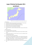 Japan (Tohoku) Earthquake 2011 worksheet Learning objectives